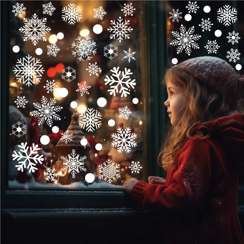 สติ๊กเกอร์ติดกระจกหน้าต่างลายเ - Snowflake Window Decal บทวิจารณ์และราคา