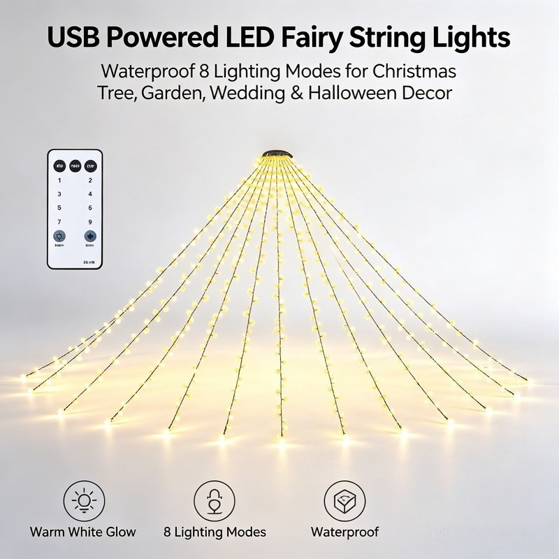 ไฟประดับ LED แบบ USB กันน้ำ สำ - Led Fairy String Lights บทวิจารณ์และราคา