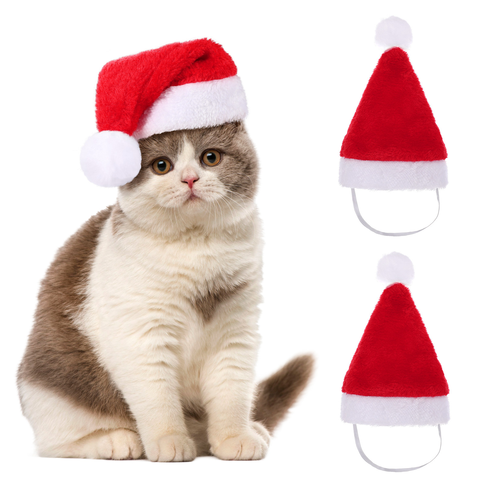 1-10 ชิ้น หมวกคริสต์มาสสำหรับส - Santa Hat Plush บทวิจารณ์และราคา
